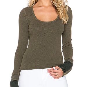Free People Waffle Knit Thermal